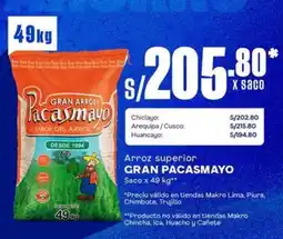 Makro Gran Pacasmayo arroz superior oferta