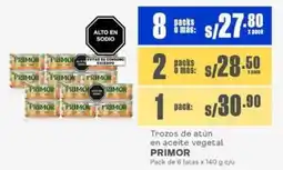 Makro Primor trozos de atún en aceite vegetal oferta