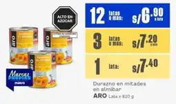 Makro Aro durazno en mitades en almíbar oferta