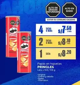 Makro Pringles papas en hojuelas oferta