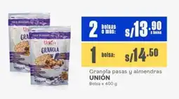 Makro Unión granola pasas y almendras oferta