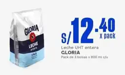 Makro Gloria leche UHT entera oferta