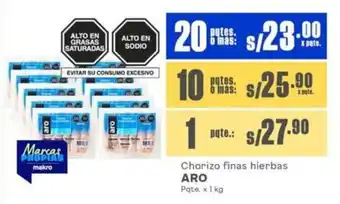 Makro Aro chorizo finas hierbas oferta