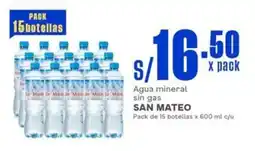 Makro San Mateo agua mineral sin gas oferta