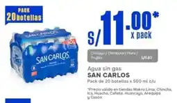 Makro San Carlos agua sin gas oferta