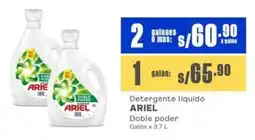 Makro Ariel doble poder detergente liquido oferta