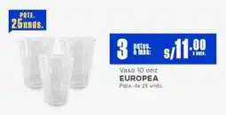 Makro Europea vaso 10 onz oferta