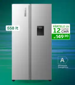 Tottus Hisense Refrigeradora SBS 558 Lt oferta