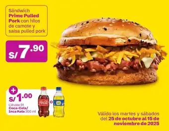 Prime pulled pork sándwich con hilos