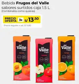 Metro Del valle frugos bebida sabores surtidos caja oferta