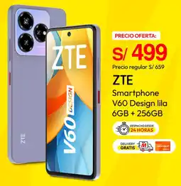 Metro Zte smartphone v60 design lila oferta