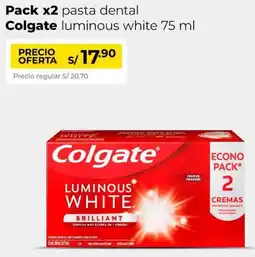 Metro Colgate pasta dental luminous white oferta