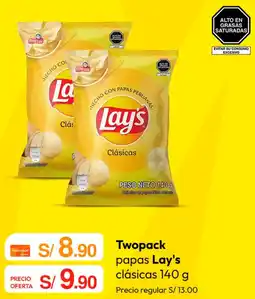 Metro Lay's twopack papas clásicas oferta