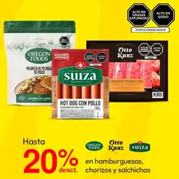 Metro En hamburguesas, chorizos y salchichas oferta