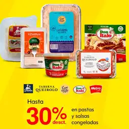 Metro En pastas y salsas congeladas oferta