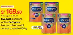 Metro Enfagrow twopack alimento lácteo premium promental natural o vainilla oferta