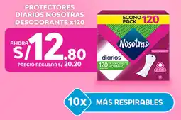 Metro Protectores diarios nosotras desodorante oferta