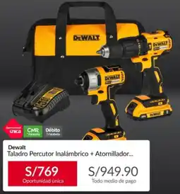 Sodimac Dewalt taladro percutor inalámbrico + atornillador... oferta