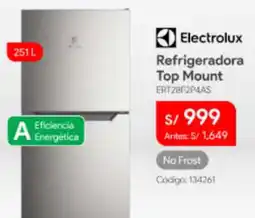 Hiraoka Electrolux refrigeradora top mount oferta