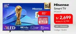 Hiraoka Hisense smart tv 85" oferta