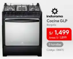 Hiraoka Indurama cocina glp borgoñe oferta