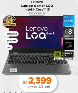 La Curacao Lenovo laptop gamer loq intel core i5 oferta