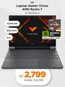 La Curacao Hp laptop gamer victus amd ryzen 7 oferta