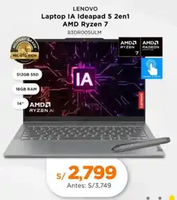 La Curacao Lenovo laptop ia ideapad 5 2en1 amd ryzen 7 oferta