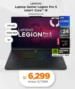 La Curacao Lenovo laptop gamer legion pro 5 intel core 19 oferta