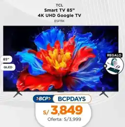 La Curacao Tcl smart tv 85" oferta