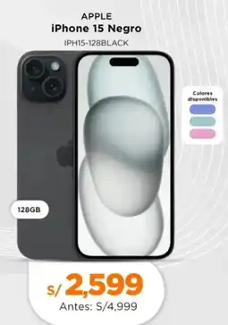La Curacao Apple iphone 15 negro oferta