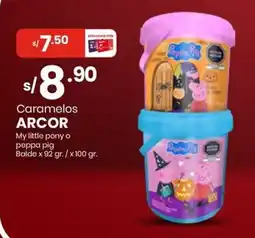 Vega Arcor caramelos my little pony o peppa pig balde oferta