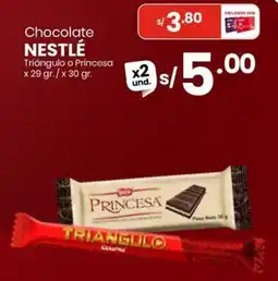 Vega Nestlé chocolate triángulo o princesa oferta