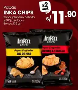 Vega Inka chips papas sabor jalapeño, cebolla y bbq o saladas bolsa oferta