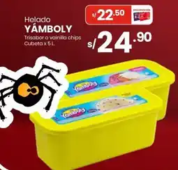Vega Yámboly helado trisabor o vainilla chips cubeta oferta