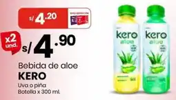 Vega Kero bebida de aloe uva o piña botella oferta