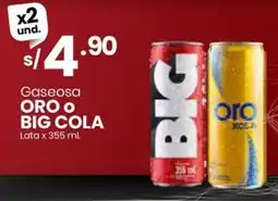 Vega Oro o big cola gaseosa lata oferta