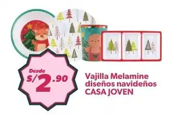 CASA JOVEN Vajilla Melamine diseños navideños