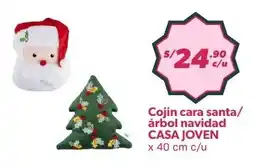 Hiperbodega Precio Uno CASA JOVEN Cojin cara santa/árbol navidad oferta