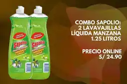 Promart Sapolio lavavaj2 LAVAVAJILLAS LÍQUIDA MANZANA las líquida manzana oferta