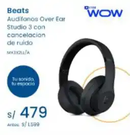 Tiendas EFE Beats Audífonos Over Ear Studio 3 con cancelacion de ruido oferta