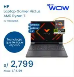 Tiendas EFE HP Laptop Gamer Victus AMD Ryzen 7 oferta