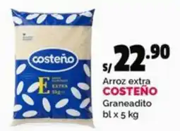 Plaza Vea Costeño arroz extra graneadito oferta