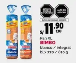 Plaza Vea Bimbo pan XL oferta