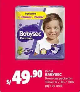 Plaza Vea Babysec Premium pañal oferta