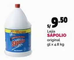 Plaza Vea Sapolio lejía original oferta