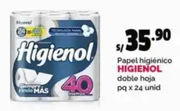 Plaza Vea Higienol doble hoja oferta