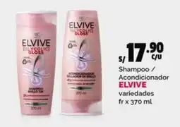 Plaza Vea Elvive shampoo/ acondicionador oferta