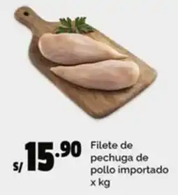 Plaza Vea Filete de pechuga de pollo importado oferta