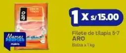 Makro Aro filete de tilapia 5-7 oferta